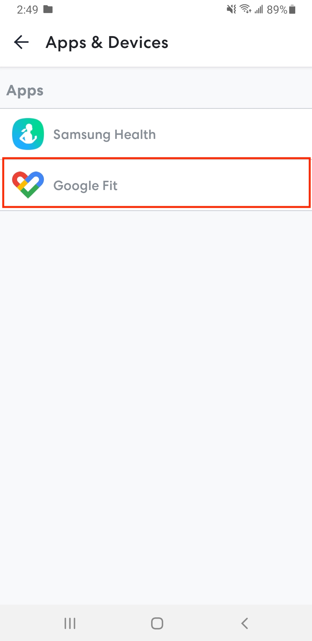 Google fit and hot sale samsung gear