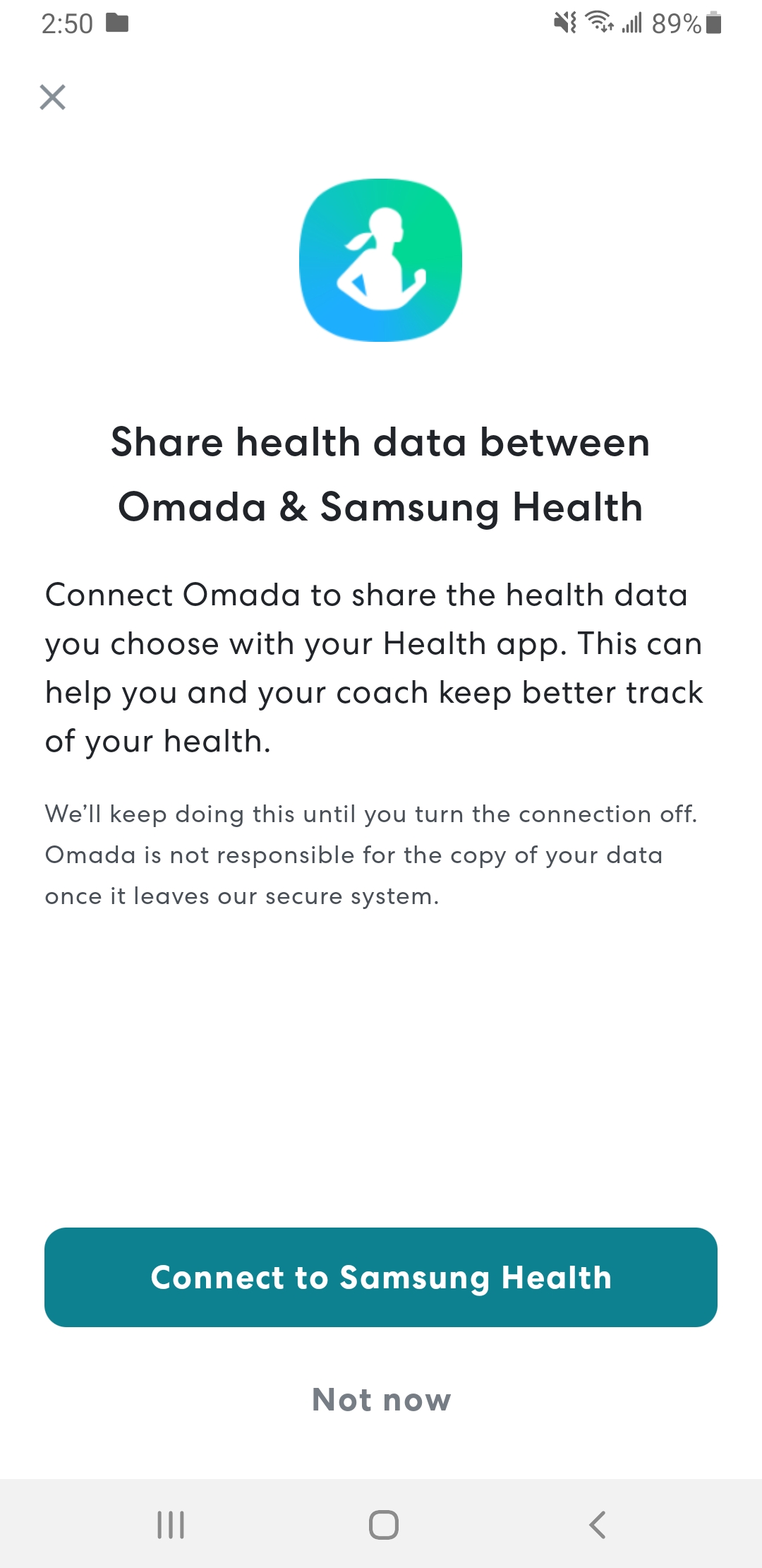 How can I transfer my scale data from my Omada app to GoogleFit or