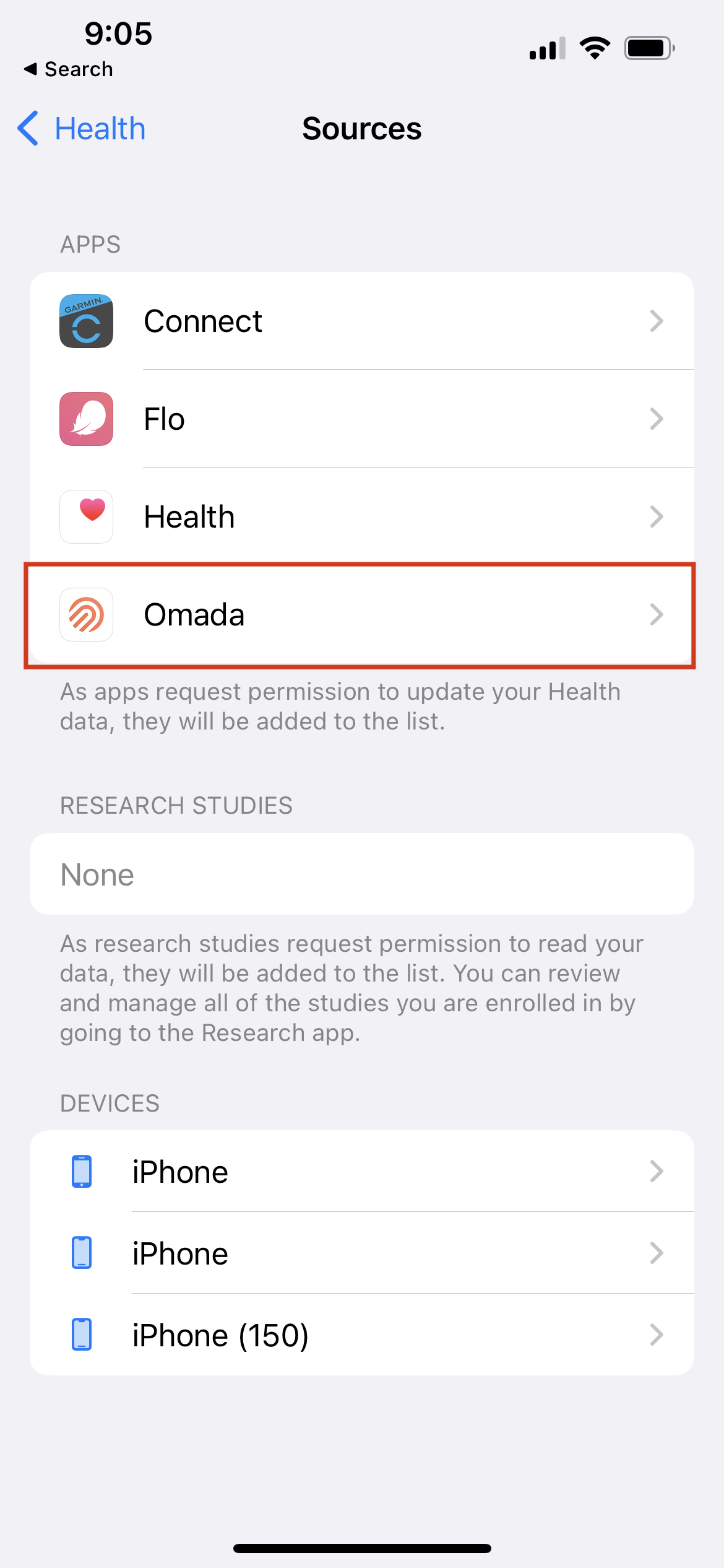 How can I transfer my scale data from my Omada app to GoogleFit or