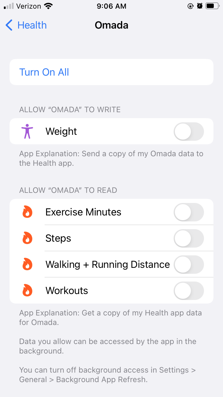 How can I transfer my scale data from my Omada app to GoogleFit or